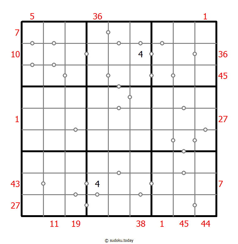 混合数独（XSum+连续） #25860