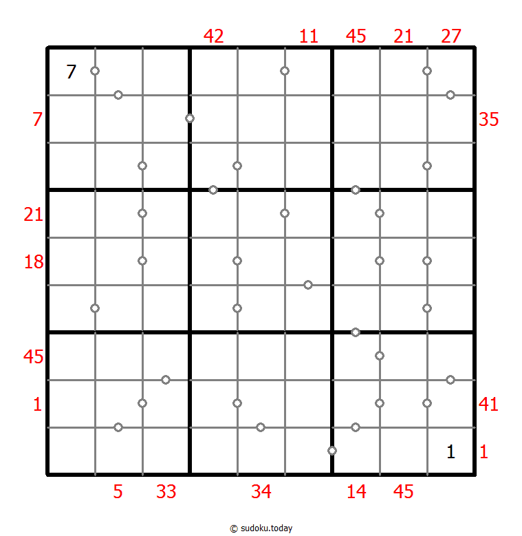 混合数独（XSum+连续）