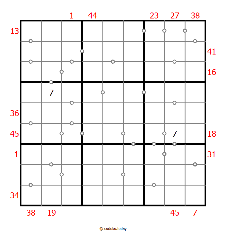 混合数独（XSum+连续） #25899