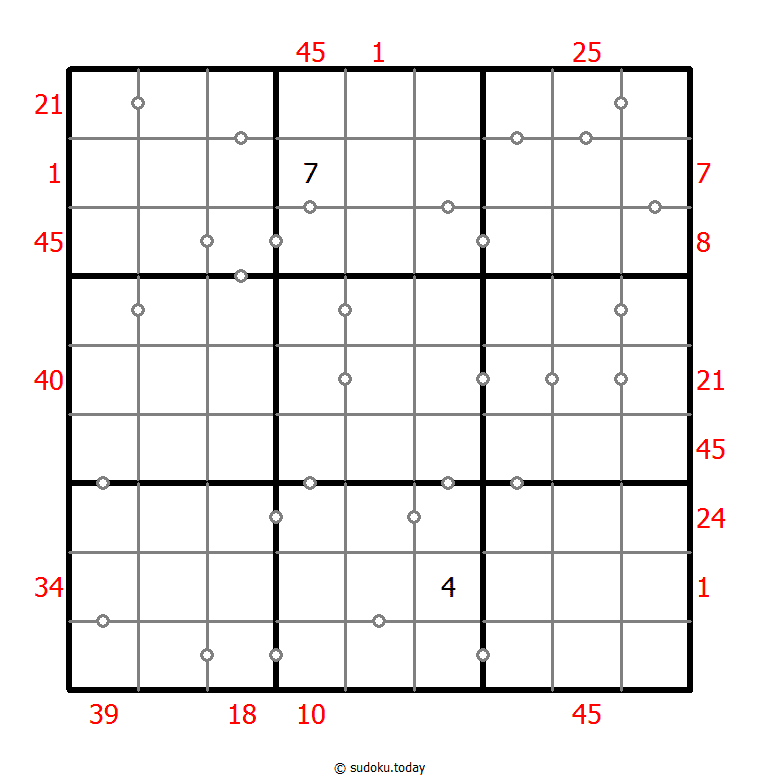 混合数独（XSum+连续）