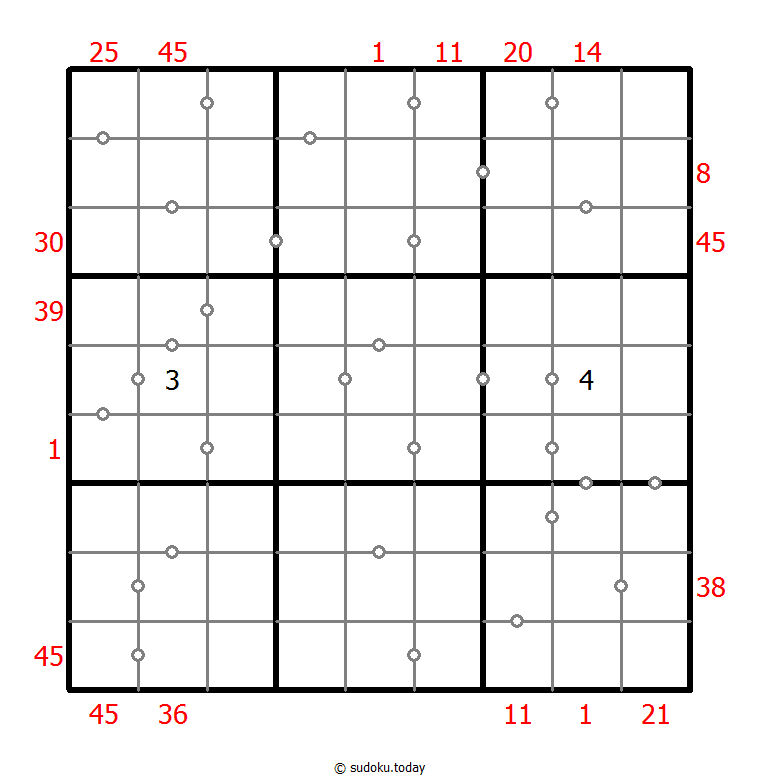 混合数独（XSum+连续）