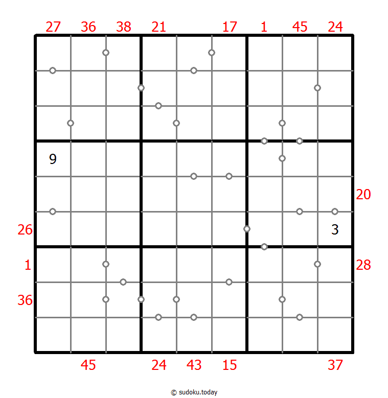 混合数独（XSum+连续） #25937