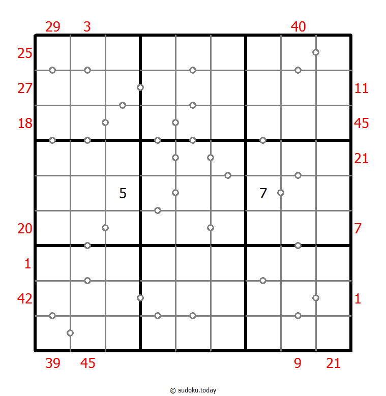 混合数独（XSum+连续） #25950