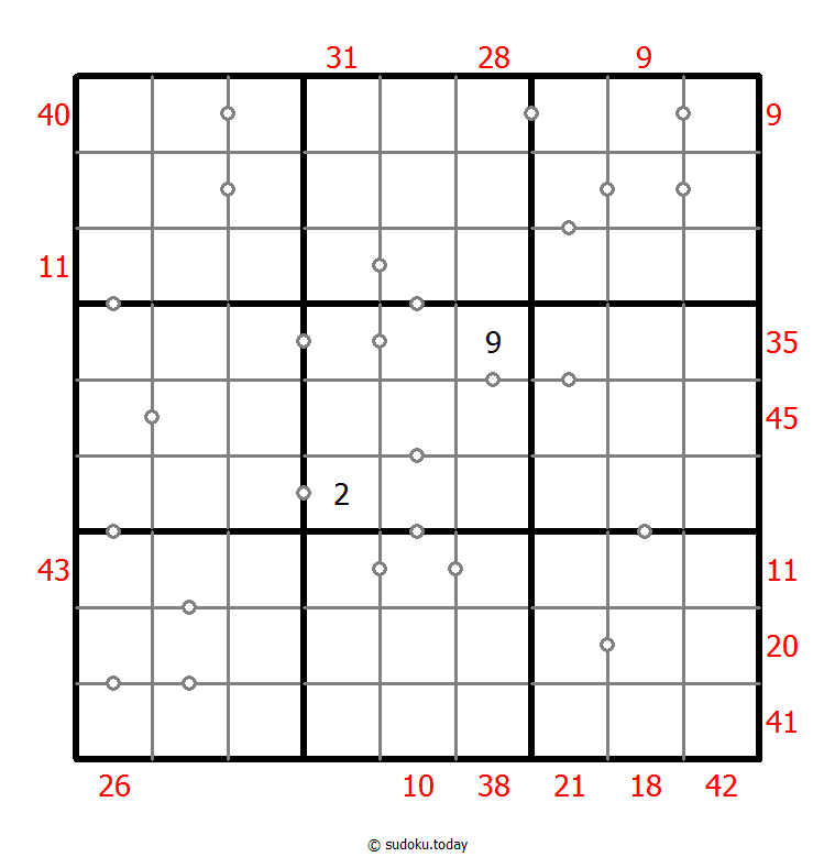 混合数独（XSum+连续） #25969