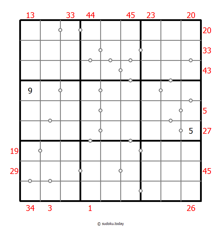 混合数独（XSum+连续）