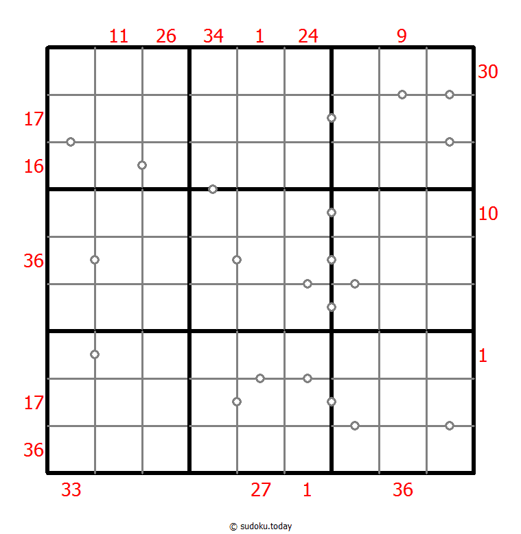 混合数独（XSum+连续） #26677
