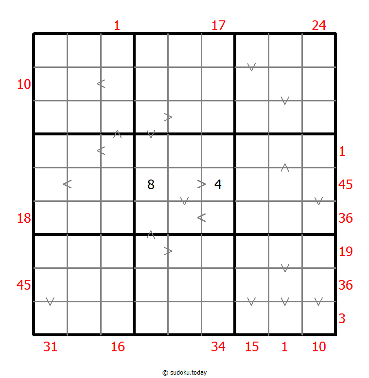 混合数独（前X数和+数比） 示例题图