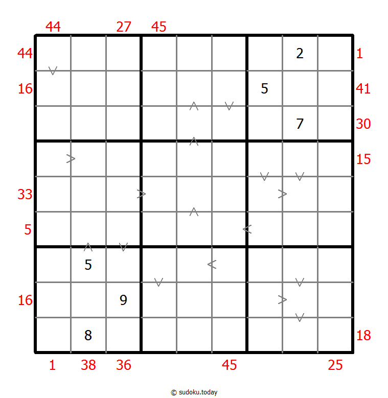 混合数独（前X数和+数比） #26445