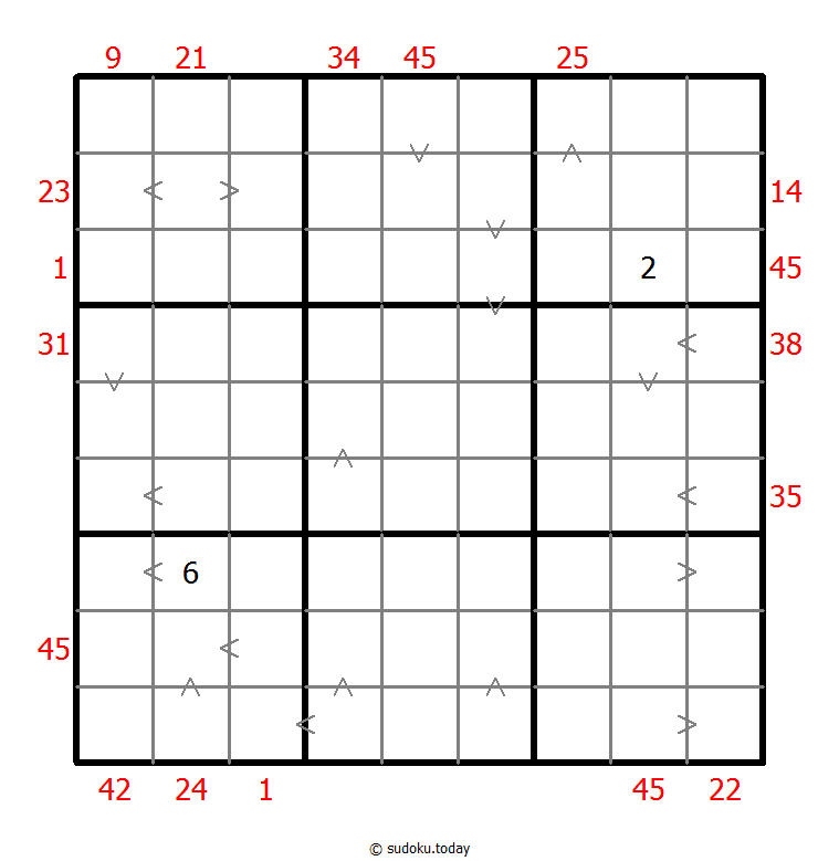 混合数独（前X数和+数比） 示例题图