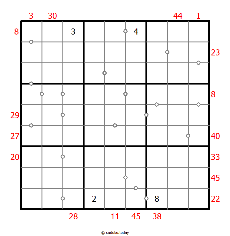 混合数独（XSum+非全标连续） #25508