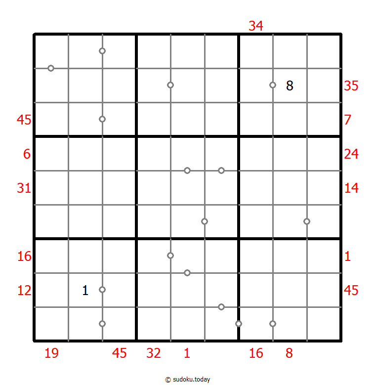 混合数独（XSum+非全标连续） #25521