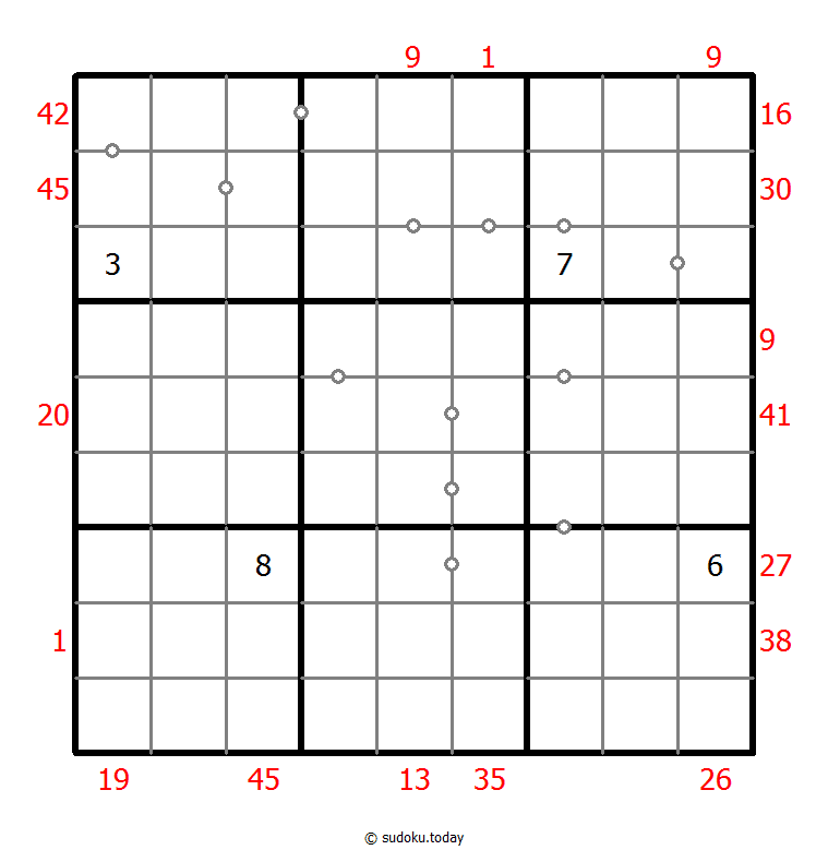 混合数独（XSum+连续）