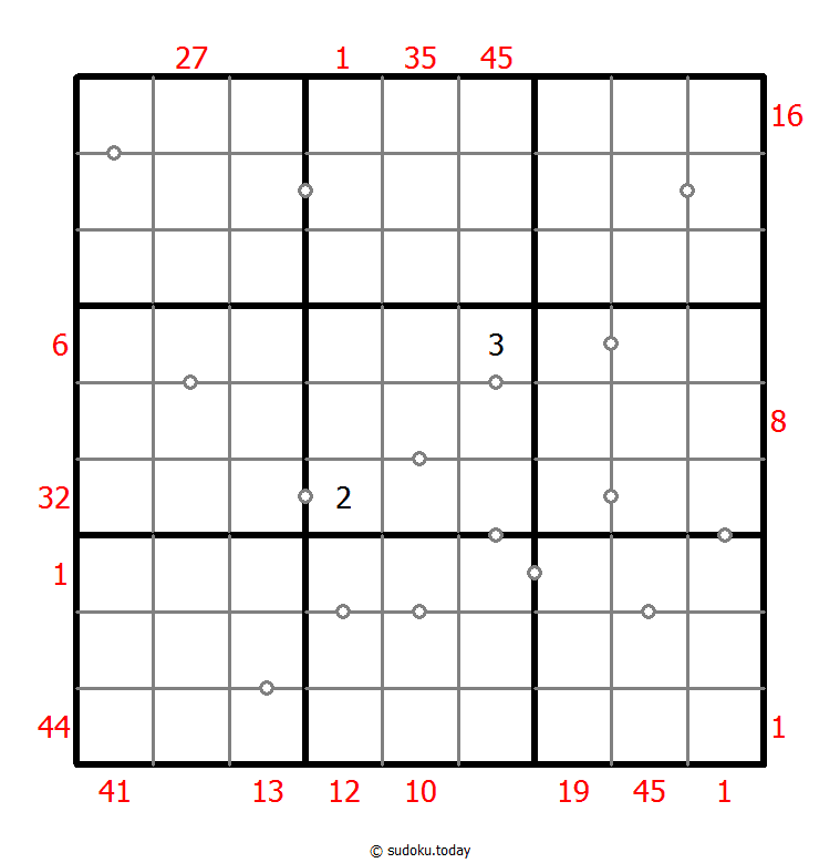 混合数独（XSum+非全标连续） #25571