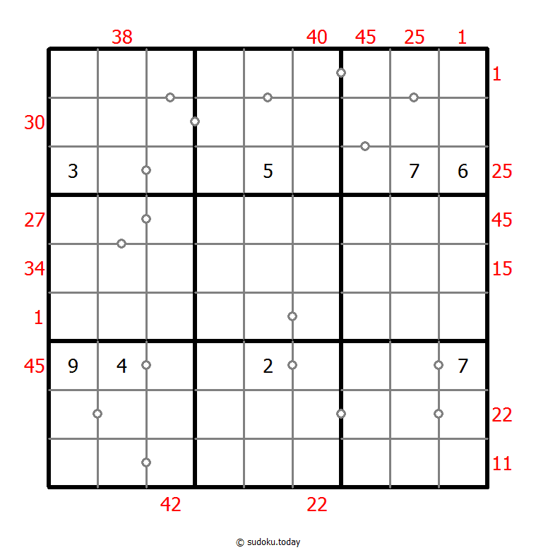 混合数独（XSum+非全标连续） #25591