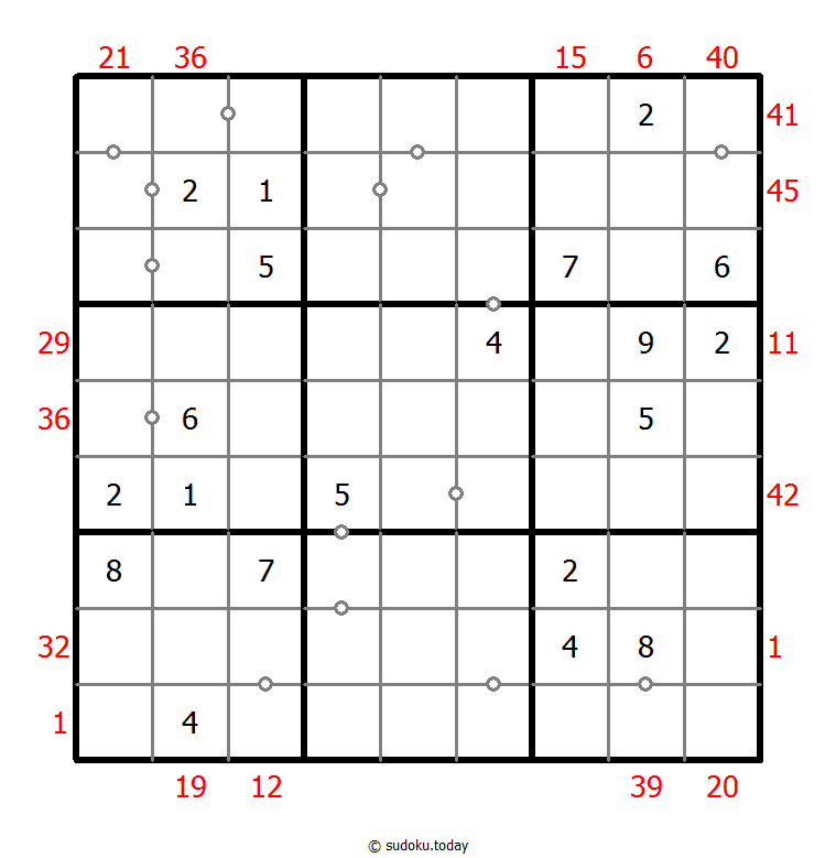 混合数独（XSum+非全标连续） #25593