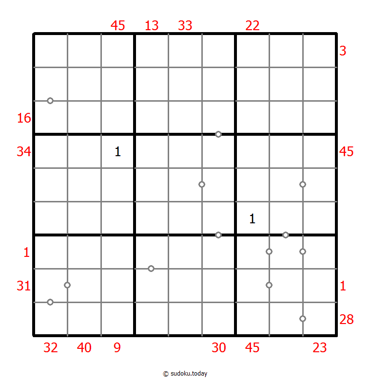 混合数独（XSum+非全标连续） #25627