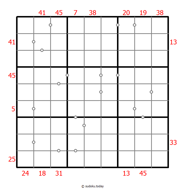 混合数独（XSum+非全标连续） #25635