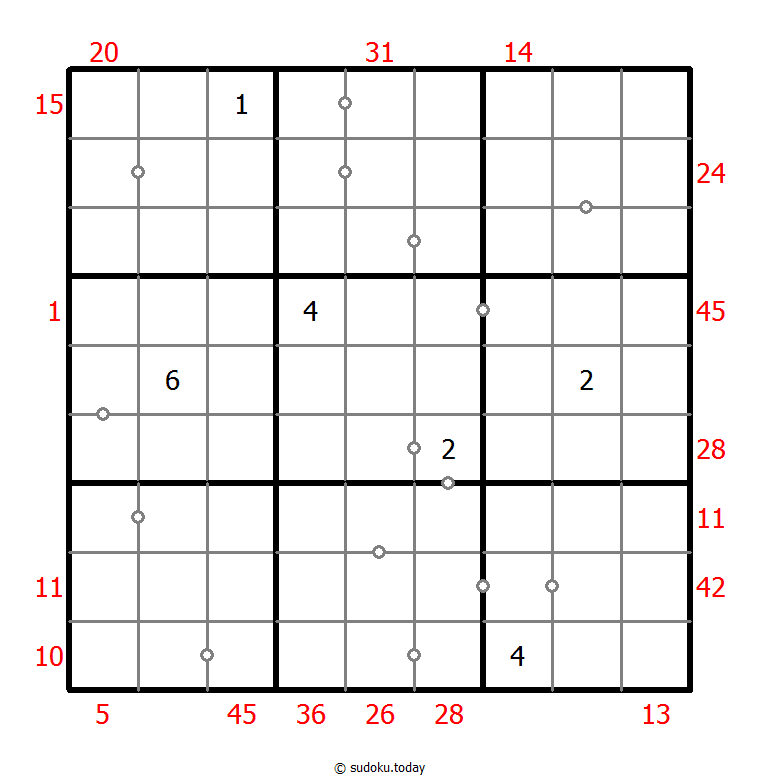 混合数独（XSum+连续）