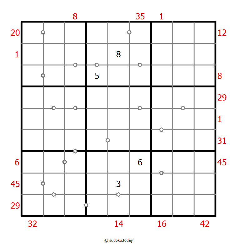 混合数独（XSum+非全标连续） #25637