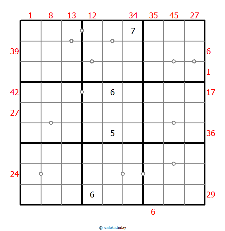 混合数独（XSum+非全标连续） #25641