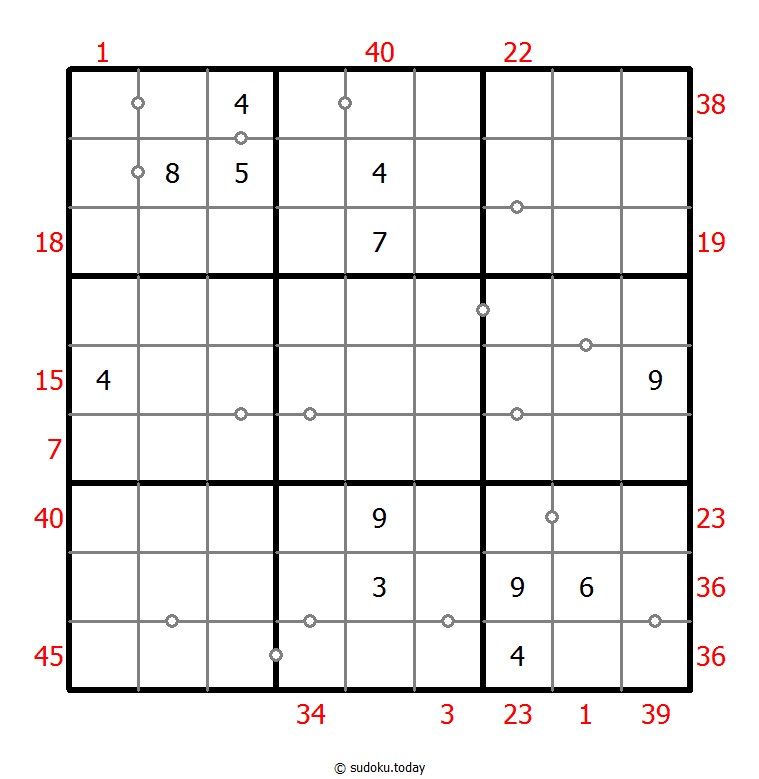 Hybrid Sudoku ( X Sums + Consecutive ) 2026年01月05日