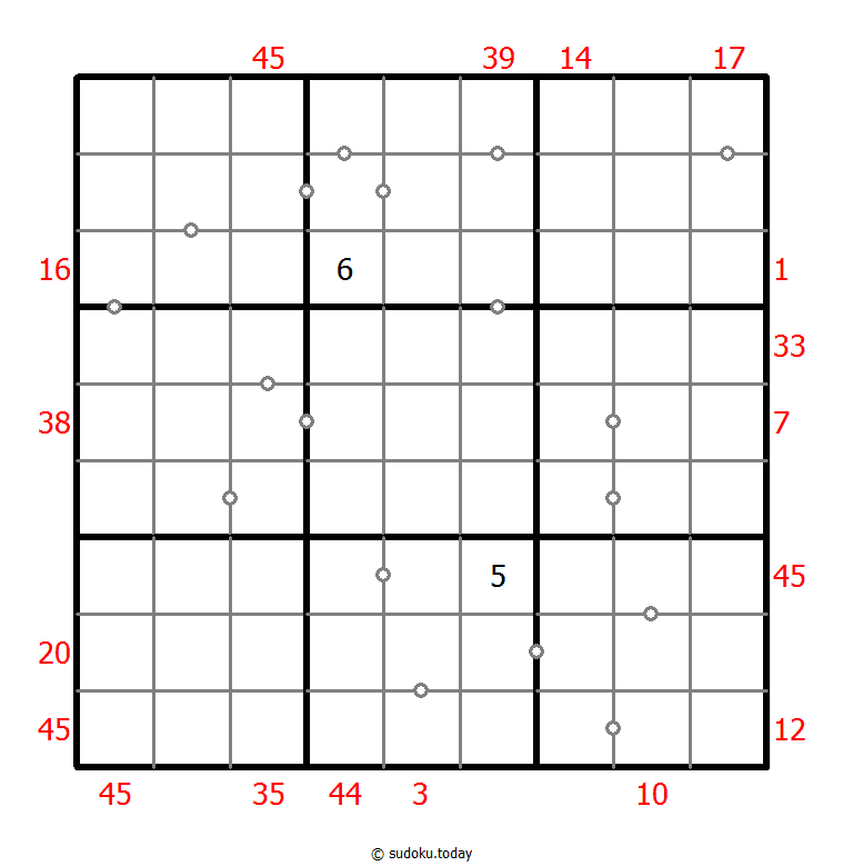 混合数独（XSum+非全标连续） #25679