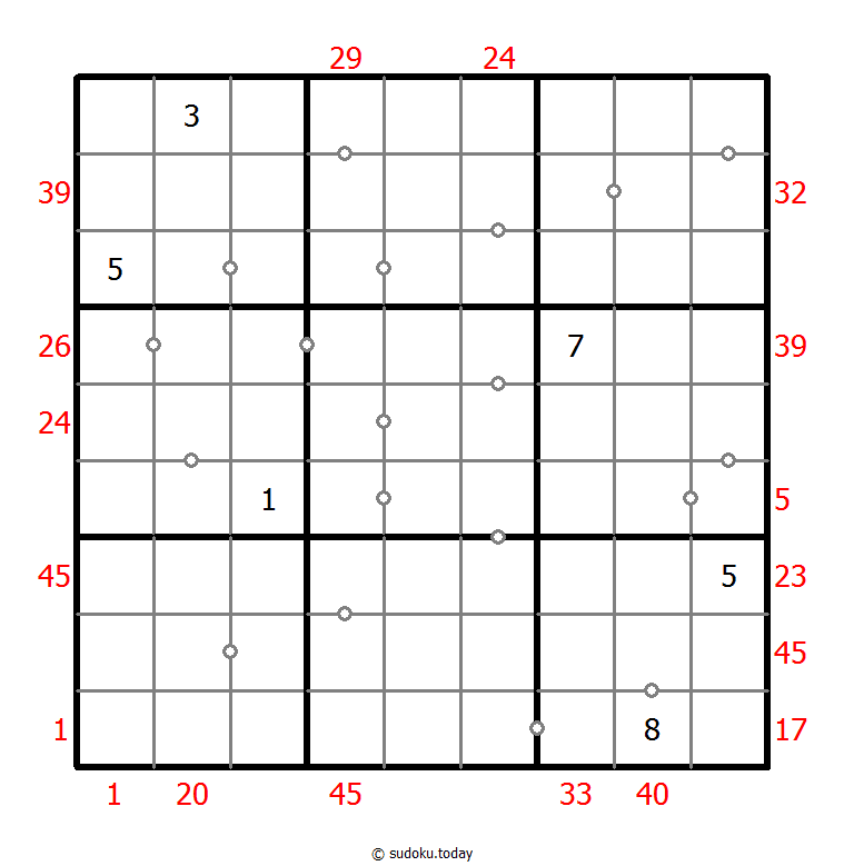 混合数独（XSum+非全标连续） #25682