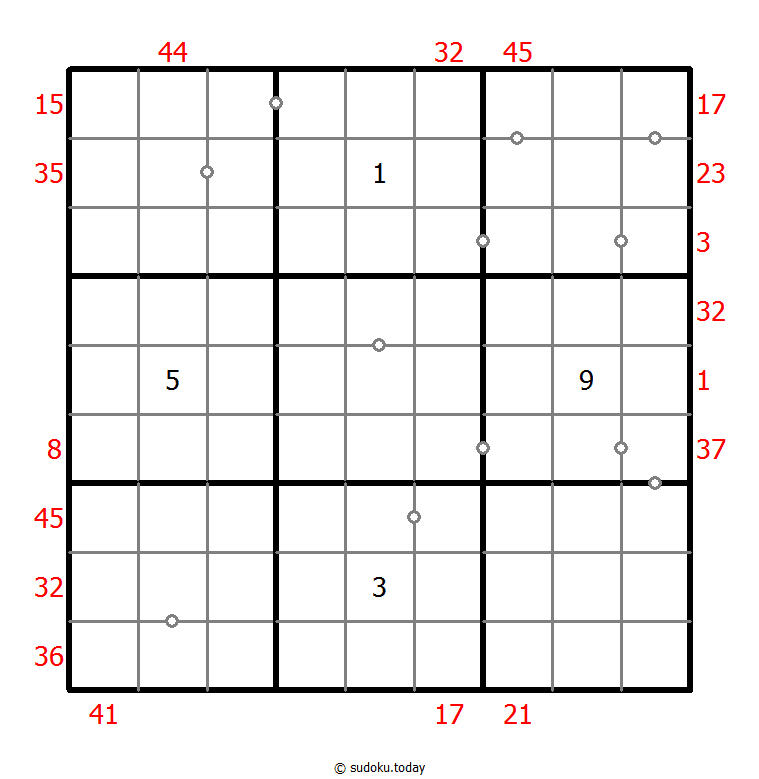混合数独（XSum+非全标连续） #25700