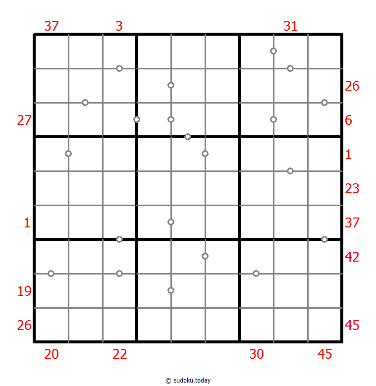 混合数独（XSum+非全标连续） #25726