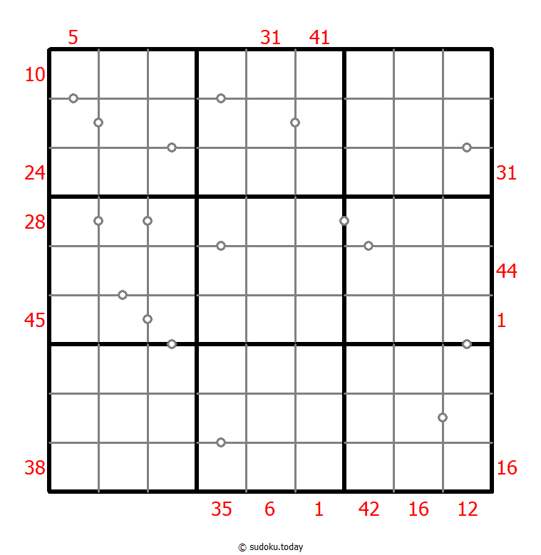 混合数独（XSum+非全标连续） #25727