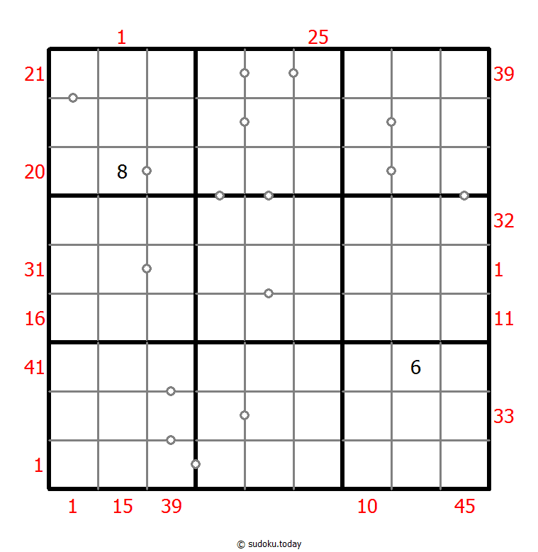 混合数独（XSum+非全标连续） #25735