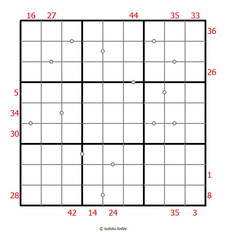 混合数独（XSum+非全标连续） #25737