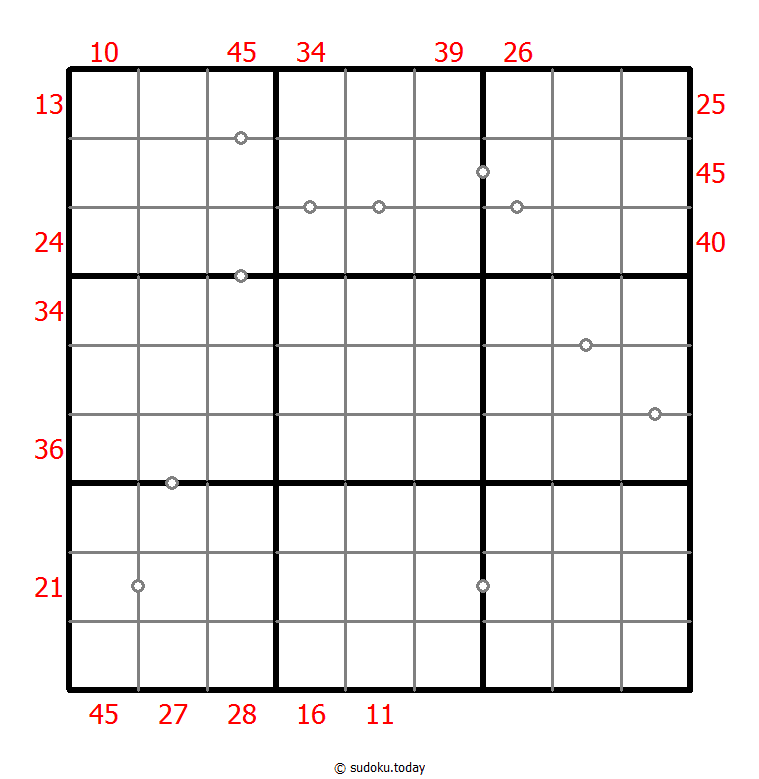 混合数独（XSum+非全标连续） #25747