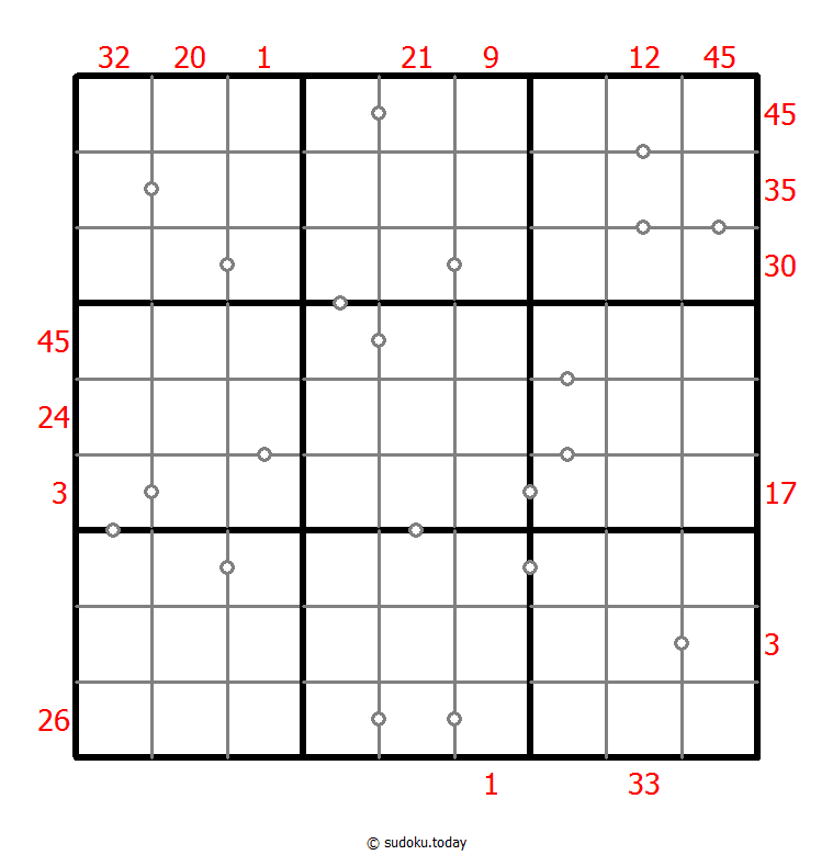 混合数独（XSum+非全标连续） #25760