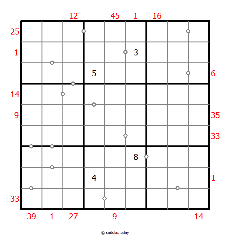 混合数独（XSum+非全标连续） #25763