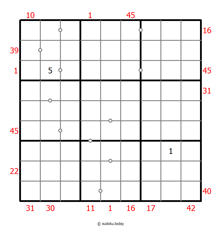 混合数独（XSum+非全标连续） #25770