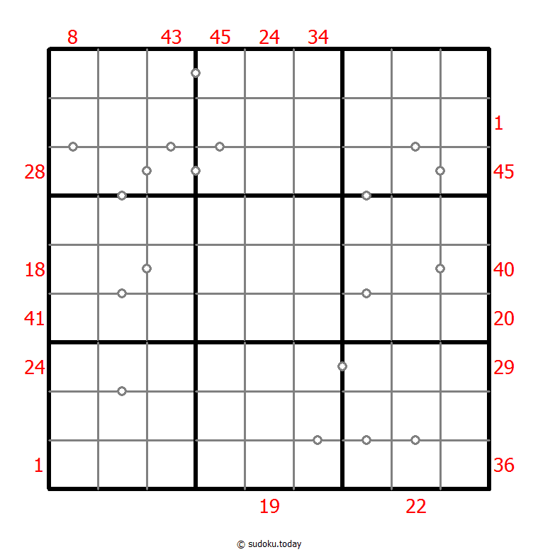 混合数独（XSum+非全标连续） #25774