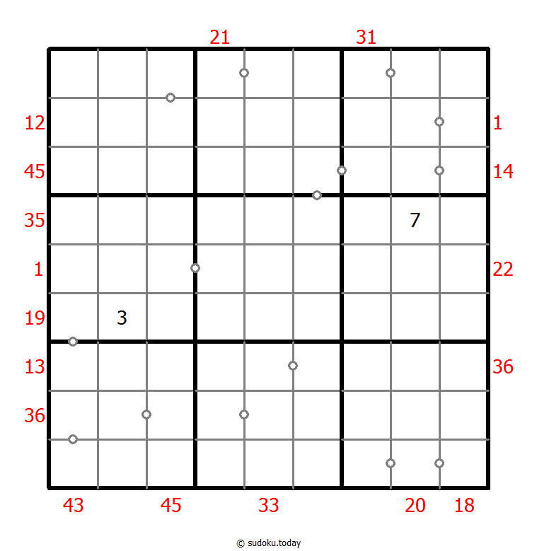 混合数独（XSum+非全标连续） #25777