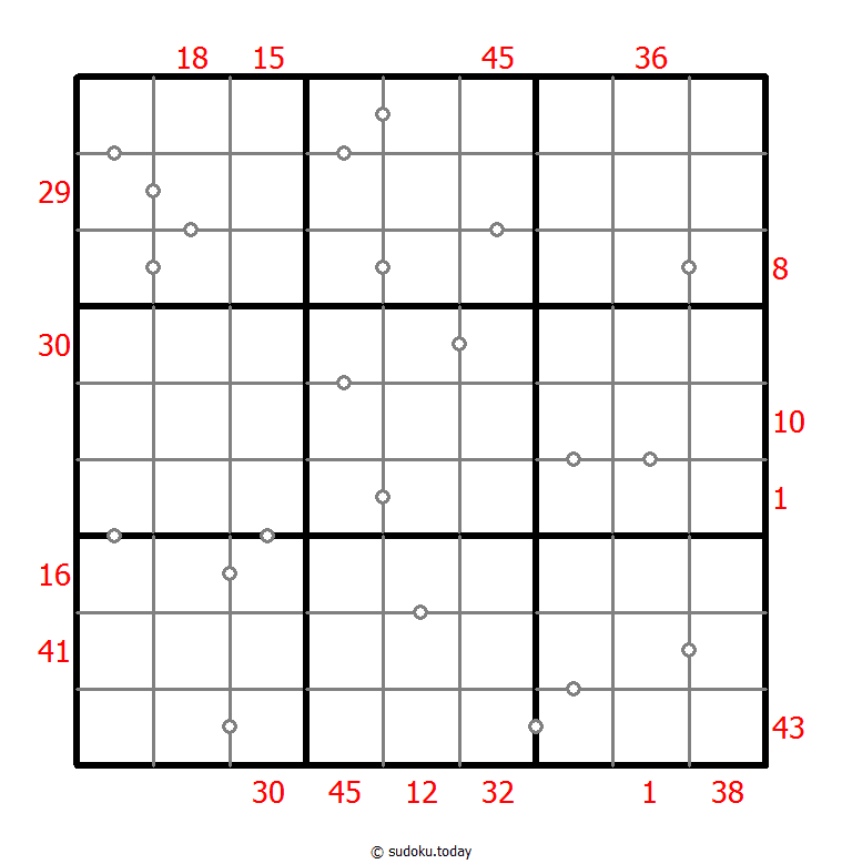 混合数独（XSum+非全标连续） #25780