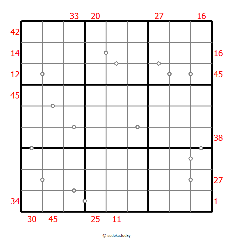 混合数独（XSum+非全标连续） #25787