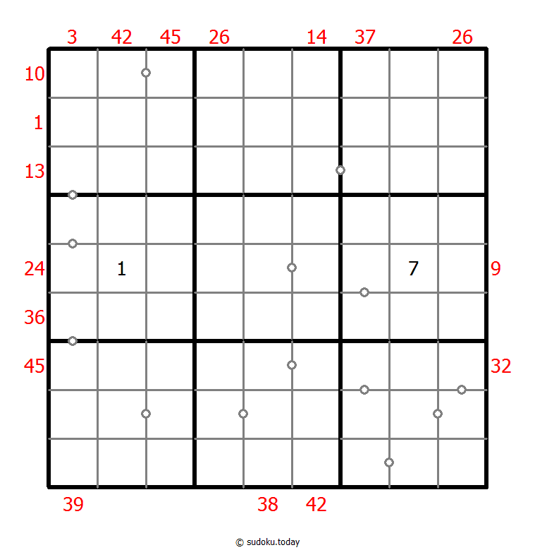 混合数独（XSum+非全标连续） #25793