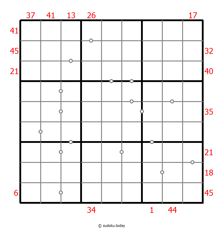 混合数独（XSum+非全标连续） #25797
