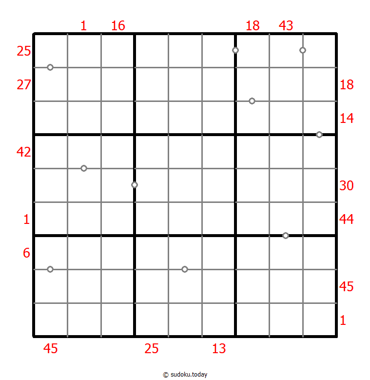 混合数独（XSum+连续）