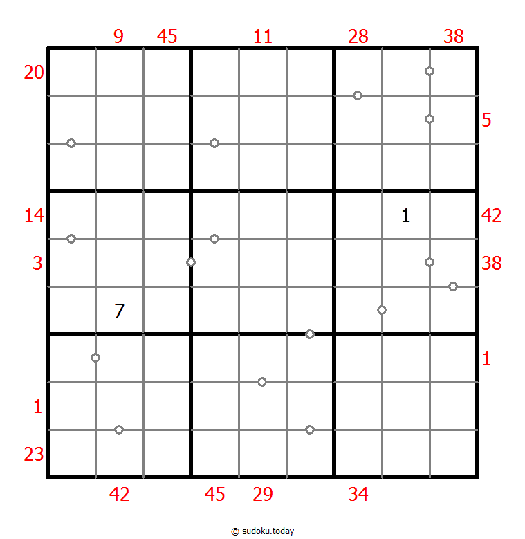 混合数独（XSum+连续）