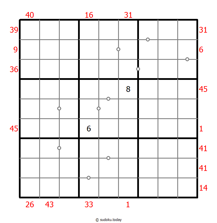 混合数独（XSum+非全标连续） #25822