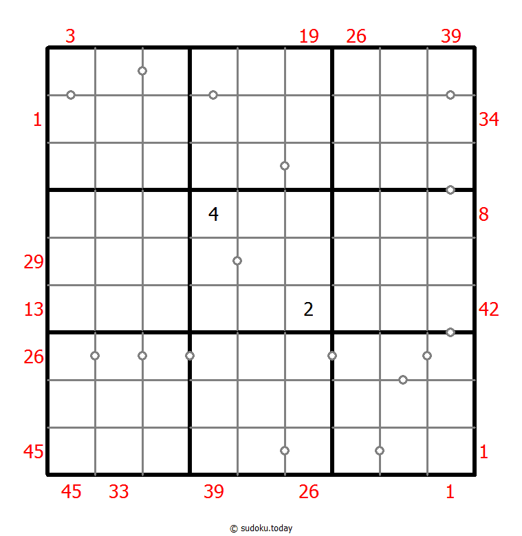 混合数独（XSum+非全标连续） #25837