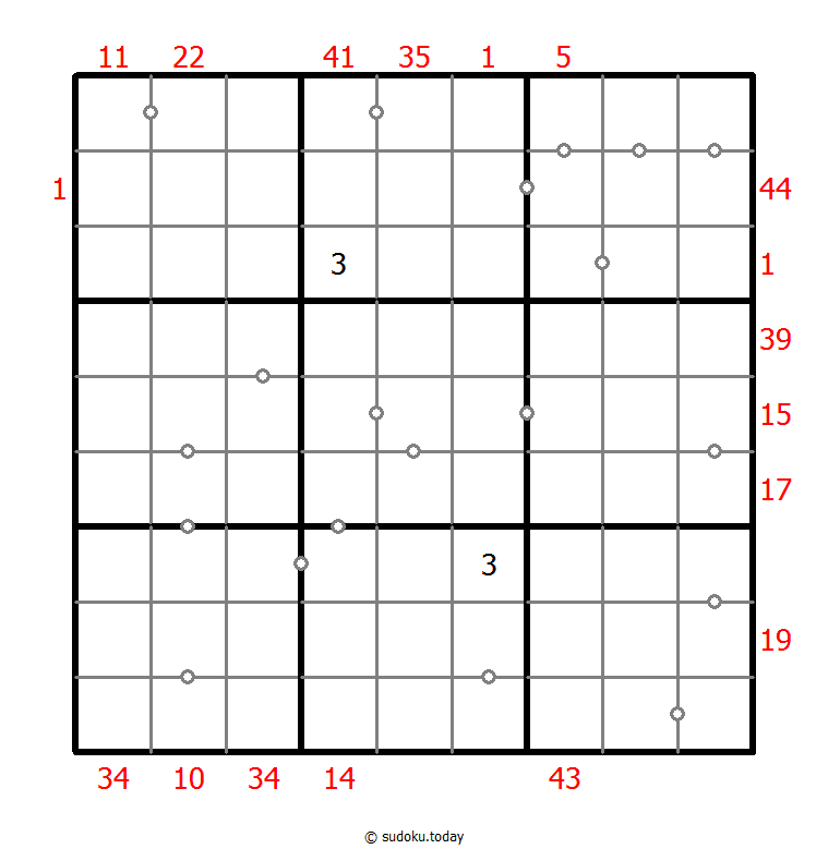 混合数独（XSum+非全标连续） #25838