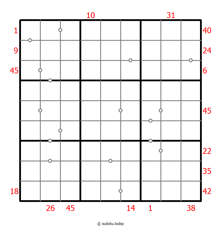 混合数独（XSum+非全标连续） #25871