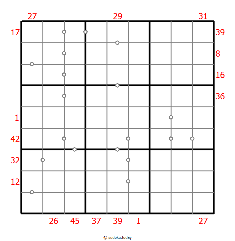 混合数独（XSum+非全标连续） #25883