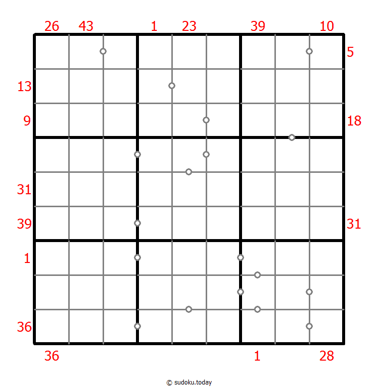 Hybrid Sudoku ( X Sums + Consecutive ) 2026年1月26日